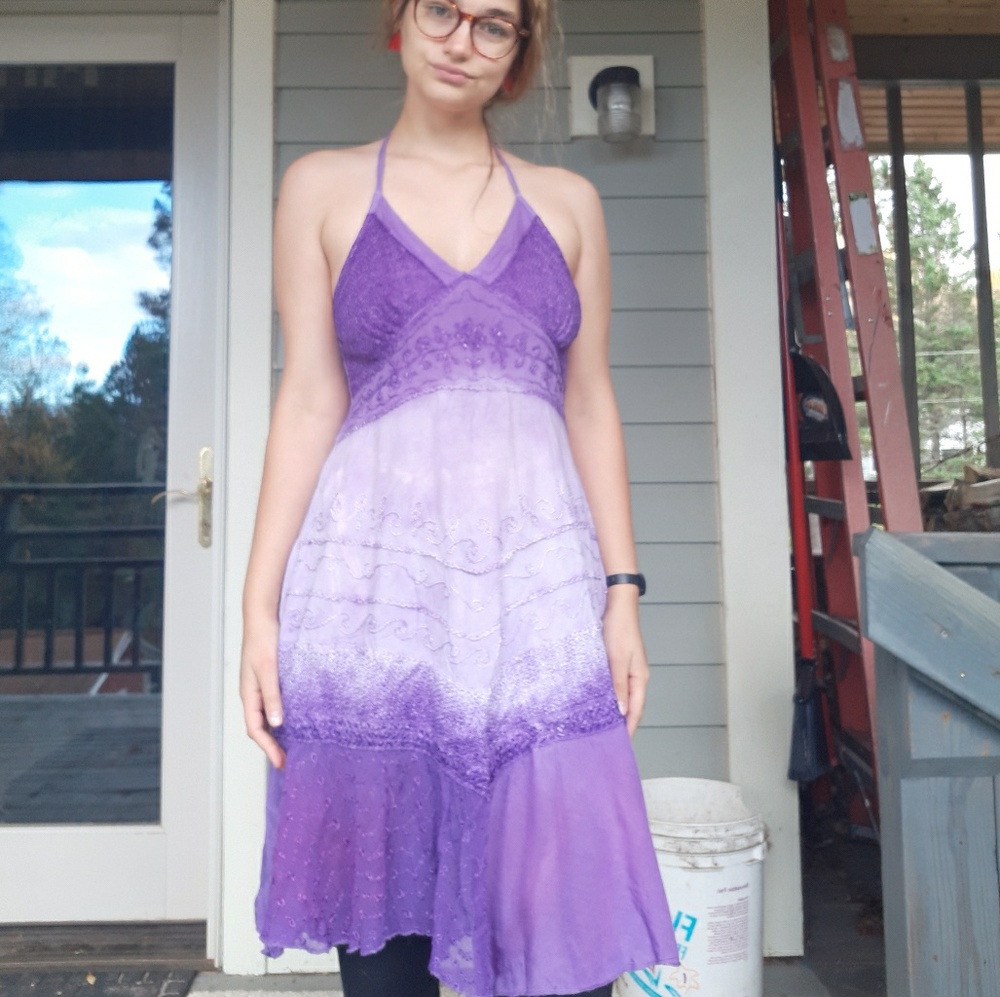 Purple hippie dress